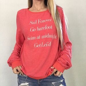 Wildfox Get Lei’d Red Swearshirt M